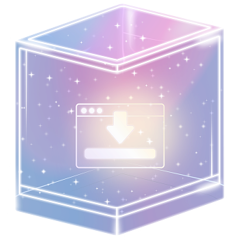 purple block with download